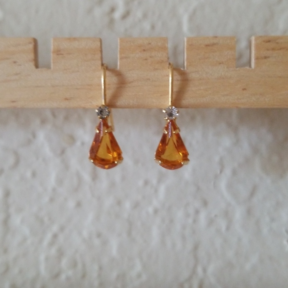 Diamond chip November birthstone earrings